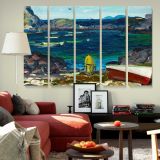 The Harbor canvas wall art in room setting 6