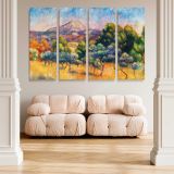 Montagne Sainte Victoire canvas wall art in room setting 5