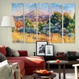 Montagne Sainte Victoire canvas wall art in room setting 6