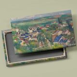 Auvers Panoramic View canvas front and rear frame view