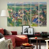 Auvers Panoramic View canvas wall art in room setting 6