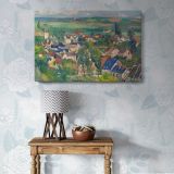 Auvers Panoramic View canvas wall art in room setting 7