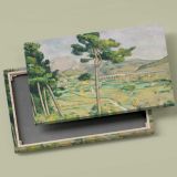 Mont Sainte Victoire and the Viaduct of the Arc River Valley canvas front and rear frame view