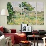 Mont Sainte Victoire and the Viaduct of the Arc River Valley canvas wall art in room setting 6
