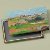 Landscape at Le Pouldu canvas front and rear frame view