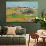 Landscape at Le Pouldu canvas wall art in room setting 4