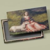 Woman with a Unicorn canvas front and rear frame view