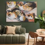 Study of a Cat canvas wall art in room setting 4