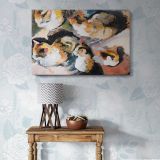 Study of a Cat canvas wall art in room setting 7