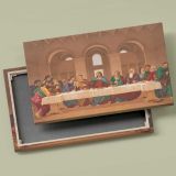The Last Supper after Leonardo da Vinci canvas front and rear frame view