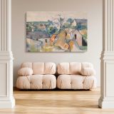 Rooftops canvas wall art in room setting 5