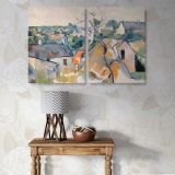 Rooftops canvas wall art in room setting 7