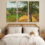 Orchards at Louveciennes canvas wall art in room setting 7
