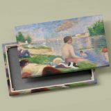 Bathers at Asnieres Final Study canvas front and rear frame view