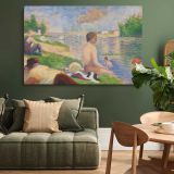 Bathers at Asnieres Final Study canvas wall art in room setting 4