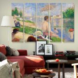 Bathers at Asnieres Final Study canvas wall art in room setting 6
