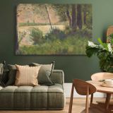 Grassy Riverbank canvas wall art in room setting 4