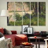 Grassy Riverbank canvas wall art in room setting 6