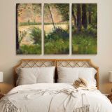 Grassy Riverbank canvas wall art in room setting 7