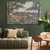 The Hameau des Patis canvas wall art in room setting 4