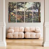 The Hameau des Patis canvas wall art in room setting 5