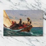 The Flirt canvas artwork displayed on a marble background