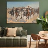 Dismounted The Fourth Troopers Moving the Led Horses canvas wall art in room setting 4
