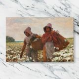 The Cotton Pickers canvas artwork displayed on a marble background