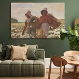 The Cotton Pickers canvas wall art in room setting 4