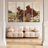 The Cotton Pickers canvas wall art in room setting 5