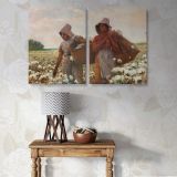 The Cotton Pickers canvas wall art in room setting 7