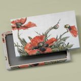 Red Poppies canvas front and rear frame view