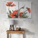 Red Poppies canvas wall art in room setting 6