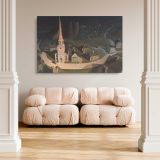 The Midnight Ride of Paul Revere canvas wall art in room setting 5