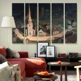 The Midnight Ride of Paul Revere canvas wall art in room setting 6