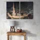 The Midnight Ride of Paul Revere canvas wall art in room setting 7