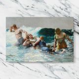 Undertow canvas artwork displayed on a marble background