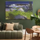 Vine Clad Shore on Monhegan Island canvas wall art in room setting 4