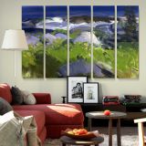 Vine Clad Shore on Monhegan Island canvas wall art in room setting 6