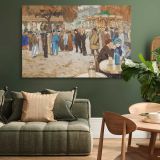 Fun fair boulevard de Clichy canvas wall art in room setting 4