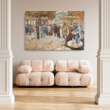 Fun fair boulevard de Clichy canvas wall art in room setting 5