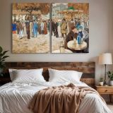 Fun fair boulevard de Clichy canvas wall art in room setting 7