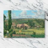 Landscape at Les Patis Pontoise canvas artwork displayed on a marble background