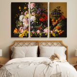 Flowers and Fruit Still Life canvas wall art in room setting 7