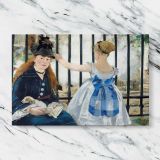 The Railway canvas artwork displayed on a marble background