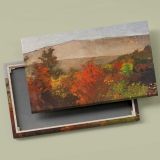 Autumn Treetops canvas front and rear frame view