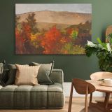 Autumn Treetops canvas wall art in room setting 4