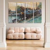 Drydock at Durgerdam canvas wall art in room setting 5