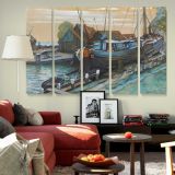 Drydock at Durgerdam canvas wall art in room setting 6