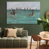 Boats at Berck sur Mer canvas wall art in room setting 4